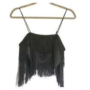 Adika fringe crop top